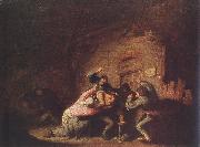 OSTADE, Adriaen Jansz. van Brawl agf oil